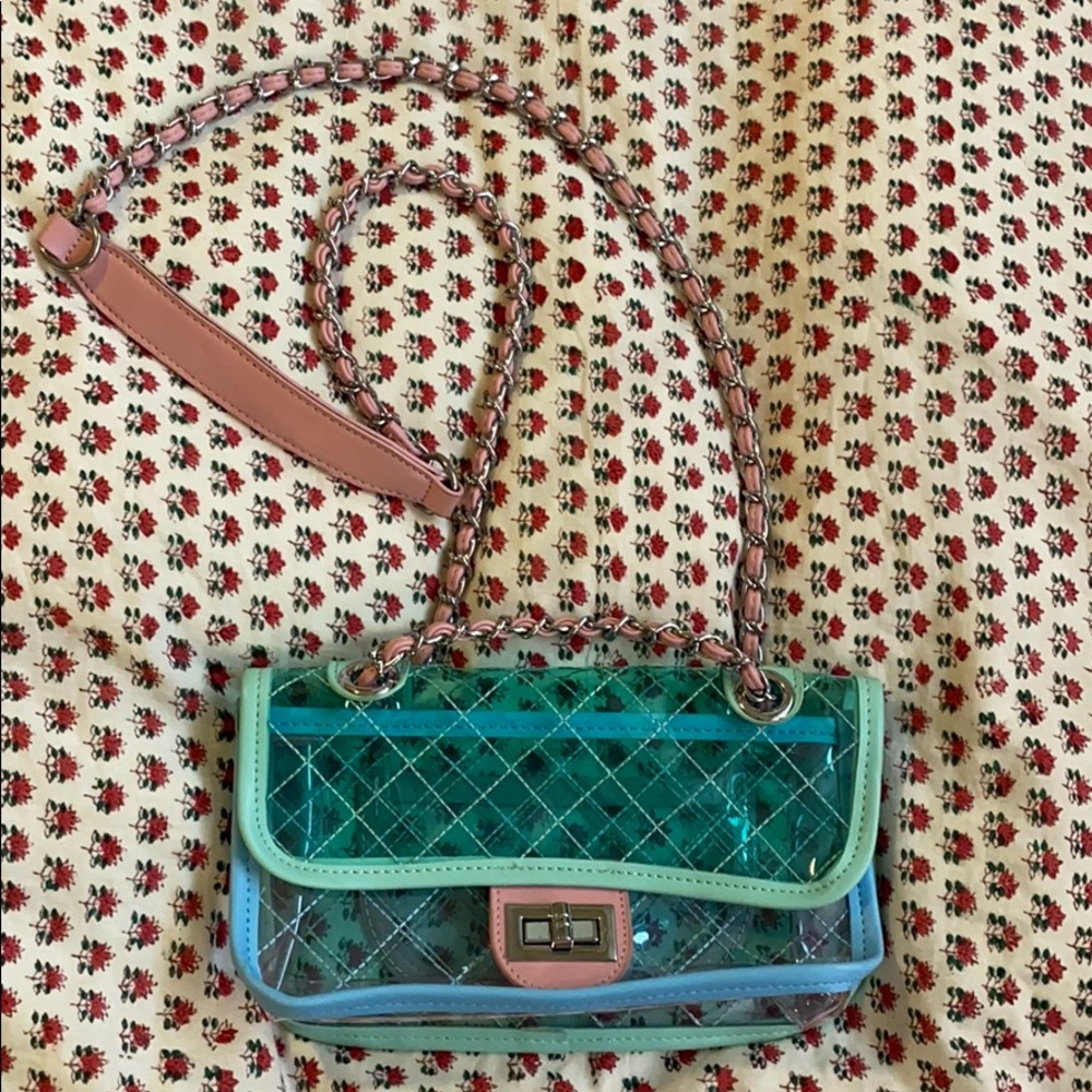 Clear mini bag, similar to Chanel